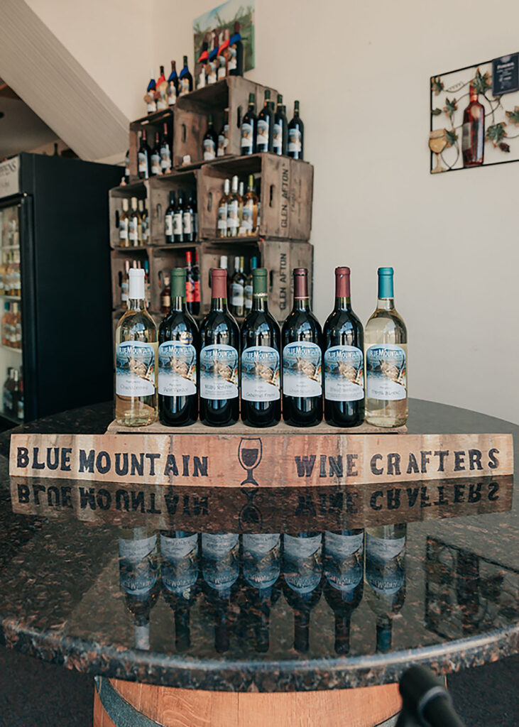 Blue Mountain Wine Crafters-143 copy 2 Display of wines