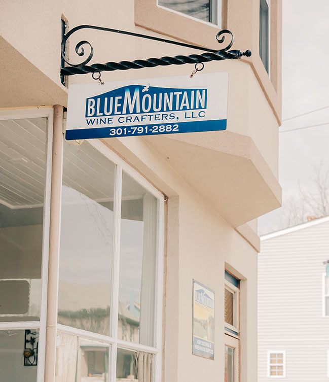 Blue Mountain Wine Crafters-81 copy Sign over the door at Blue Mountain
