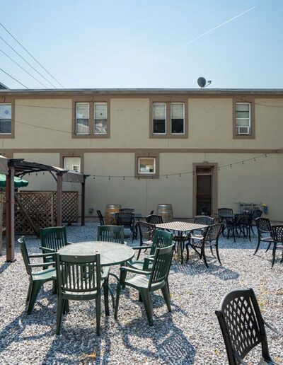 Side view of the boutique and outdoor area