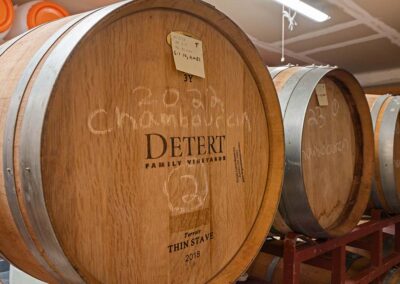 Barrels in the storage area