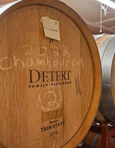 Barrels in the storage area